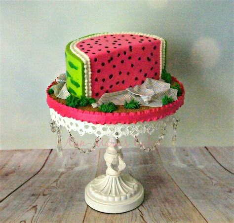 Watermelon Slice All Buttercream Half Birthday Cakes Half Birthday Party Birthday Parties