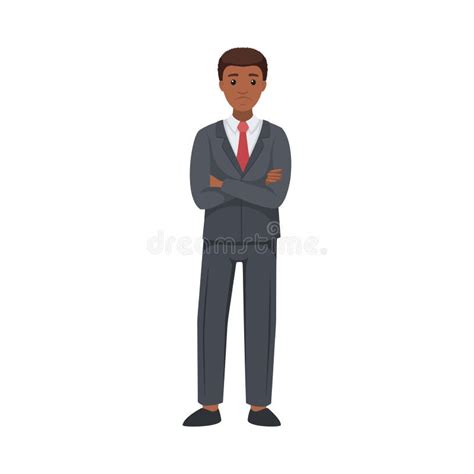 African American Business Man Folded Arms Stock Illustrations 16