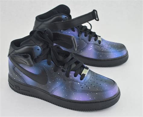 These Nike Af1 Mids Have The Galaxy Design This Order Is Customizable