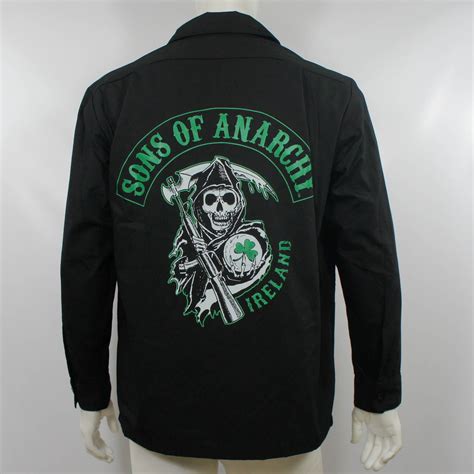 Sons Of Anarchy Long Sleeve Shirt Ireland Chapter Screenprinted