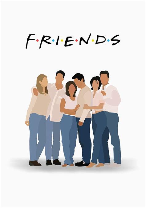 friends serial minimalist poster digital art by lab no 4 the quotography department