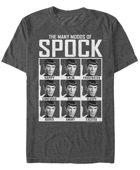 Fifth Sun Star Trek Mens The Original Series Many Moods Of Spock Short