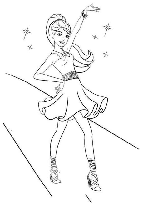 Barbie Rock Star Coloring Pages