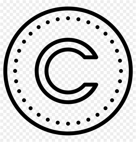A Large Circle Surrounding The Letter C Png Download White Circle