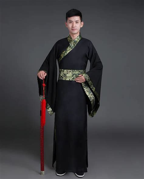 Ancient Chinese Costume Men Stage Performance Outfit For Dynasty Men Hanfu Costume Satin Robe