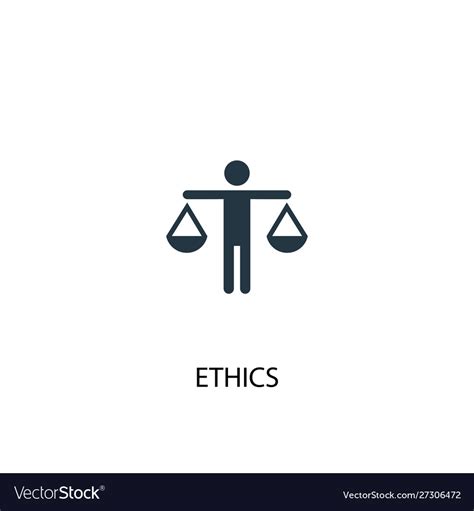 Ethics Icon Simple Element Ethics Royalty Free Vector Image