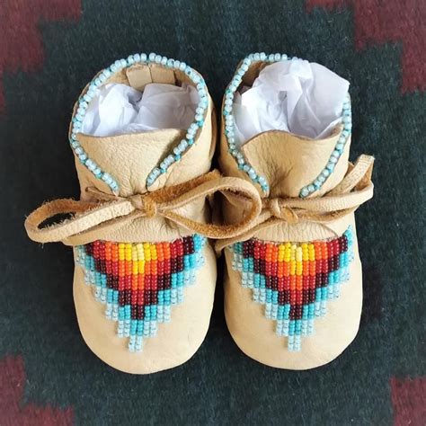 Native American Beaded Infant Moccasins Keepsake Quality Etsy