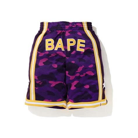 Bape Color Camo Wide Basketball Shorts Purplebape Color Camo Wide