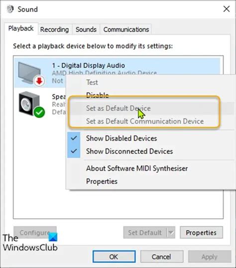 How To Set Audio Device As Default In Windows 1110
