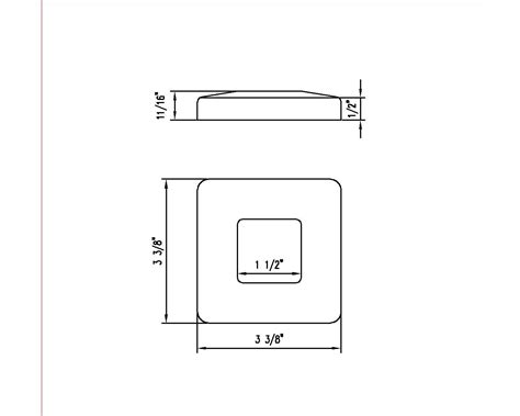 Cover Plate For 1 12″ Square Tube Small Ss316 Rinox Usa