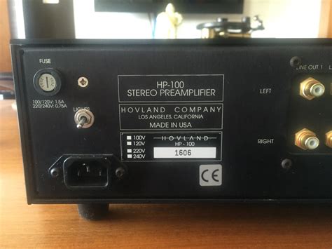 Brochures often advertise certain specifications, the release date and the original price. Hovland HP-100 Preamp w/ MC Phono Stage - Classifieds ...