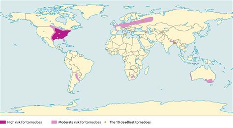 Tornadoes Around The World World In Maps