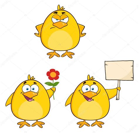 Funny Chick Cartoon Character — Stock Vector © Hittoon 141920330