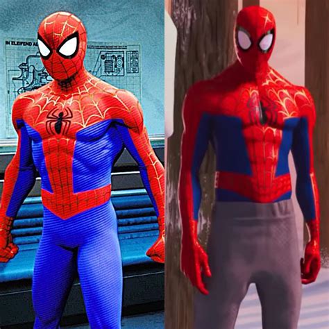 Jelentéktelen Struktúra Város Spider Man Ps4 Spider Verse Suit Névtelen