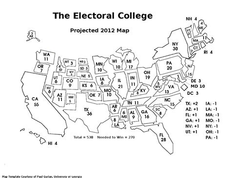 Blank Electoral College Map 2016 Printable Printable Maps 94050 Hot