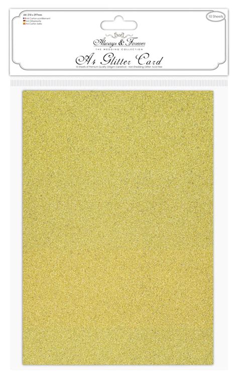 Non Shedding A4 Glitter Card Gold The Mulberry Bush