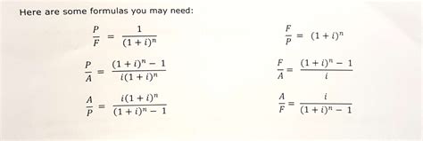 Solved Here Are Some Formulas You May Need 1 In P 1 In