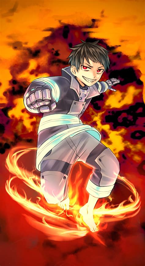 fire force shinra anime enen kusakabe no shouboutai hd phone wallpaper peakpx