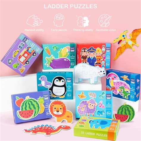 Jual Pandatoys Mainan Edukasi Anak Jigsaw 33 Ladder Puzzles Wooden