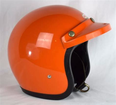 1979 bell star ltd helmet vintage gloss black street bike, large size. VTG-70s-BELL-RT-MAGNUM-TOPTEX-MOTORCYCLE-CAR-RACING-ORANGE ...