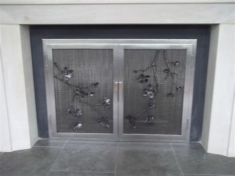 Shop for electrical fireplace at bed bath & beyond. Custom Made Cherry Blossoms On Stainless Steel Fireplace ...