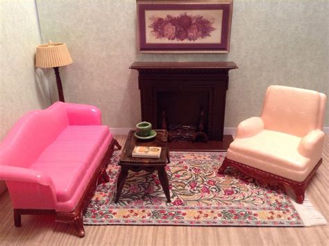 Renwal 5 Piece Living Room Set Vintage Dollhouse Furniture Ideal Marx