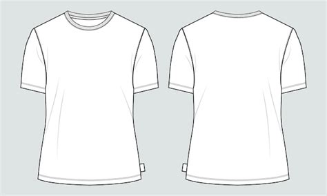 Modelo De Ilustração Vetorial De Desenho Plano De Camiseta Vetor Premium