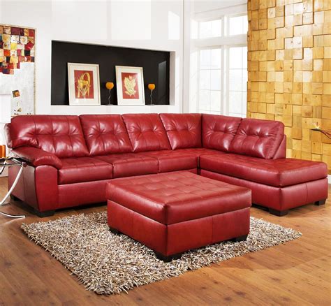 15 The Best Red Faux Leather Sectionals