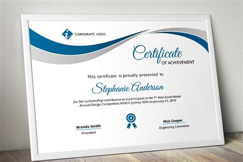 Download customizable certificate templates and create your own to reward the receivers. Corporate pptx certificate template | Creative Stationery ...