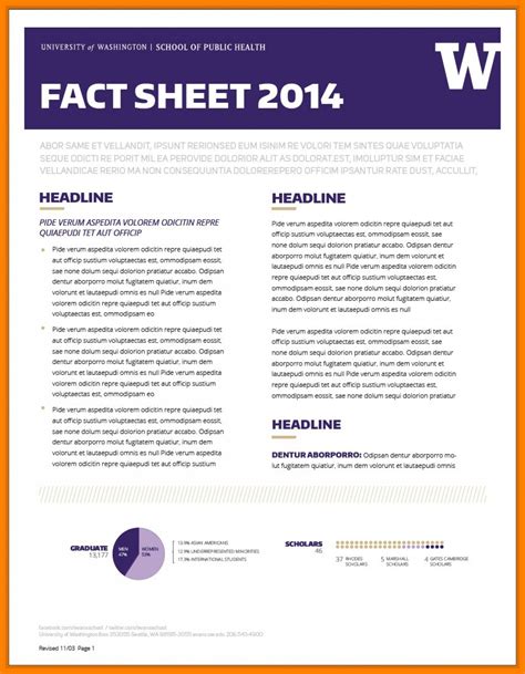 019 Free Fact Sheet Template Ideas Agec752 Developing Intended For Fact