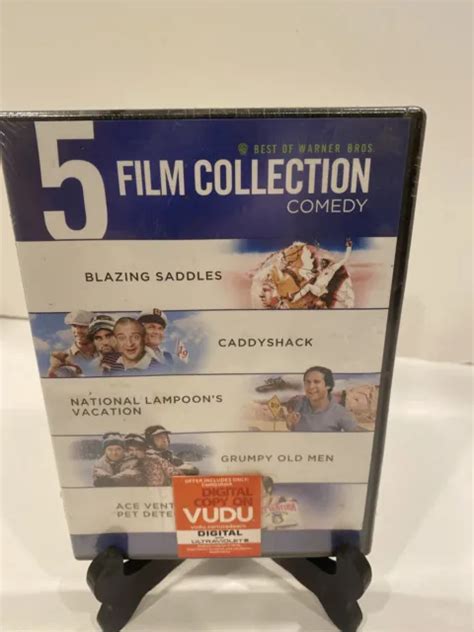5 Film Comedy Collection Dvd Blazing Saddles Caddyshack Vacation Ace