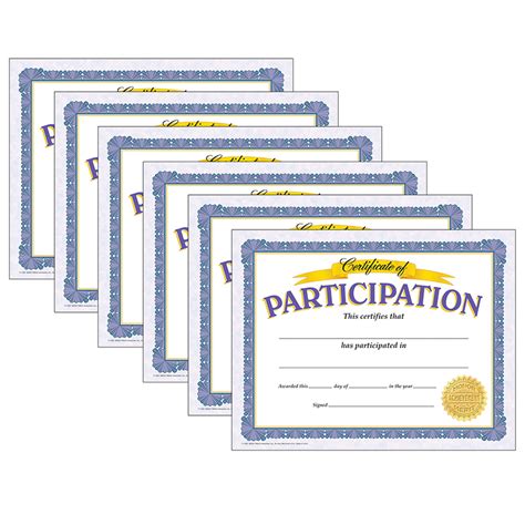 Trend Certificate Of Participation Classic Certificates 30 Per Pack 6