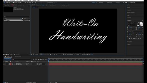 Write-On Effect, Handwriting in After Effects - YouTube