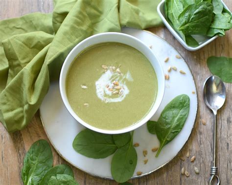 Easy Vegan Spinach Soup Natural Tasty Chef