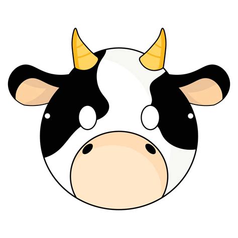 23 Printable Cow Mask Template Free Popular Templates Design