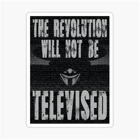 the revolution will not be televised sticker by paparaw redbubble