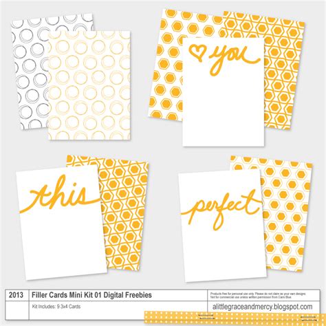 A Little Grace And Mercy Digital Freebie Project Life Style Filler Cards