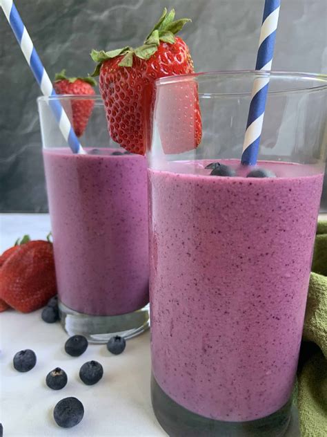 Strawberry Blueberry Smoothie From Michigan To The Table
