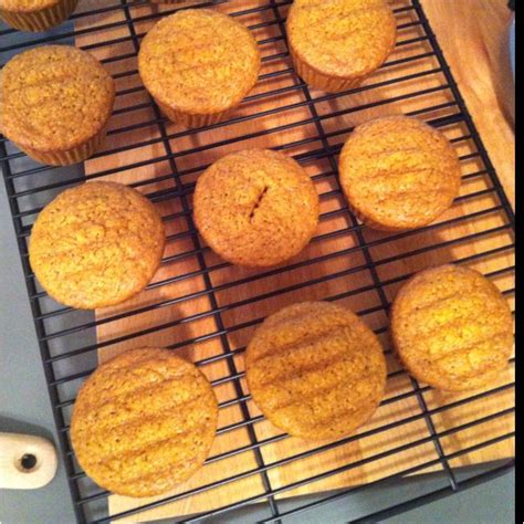 Combine the carrot, cornmeal, oil, water, syrup, salt and cinnamon. Fluffy Carrot Muffins for a brunch snack, recipe from ...