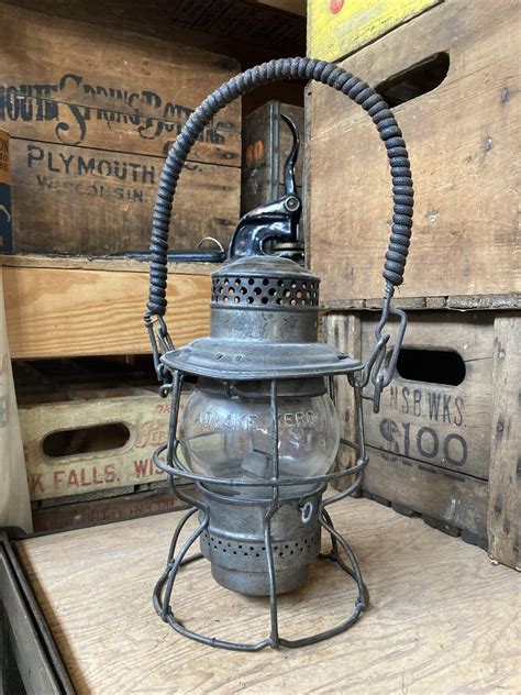 Antique Adlake Lamp Lantern 4 Way Railroad Switch Signal Light