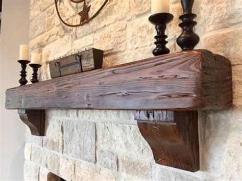 6 x 6 fireplace mantel with corbels made from etsy reclaimed wood mantel wood mantels