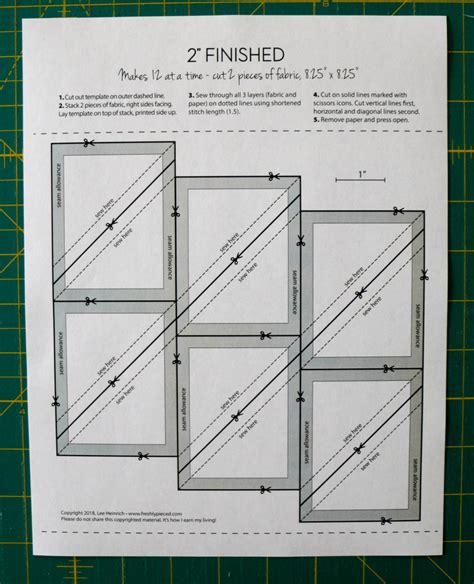 Perfect Hsts Half Square Triangle Templates Lee Heinrich Modern