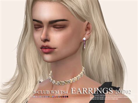 The Sims Resource S Club Ts4 Wm Earrings F 201702 Update21122017