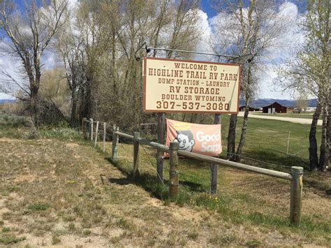 Highline Trail Rv Park In Pinedale Wyoming Wy