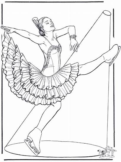 Skating Figure Coloring Pages Winter Advertisement Library