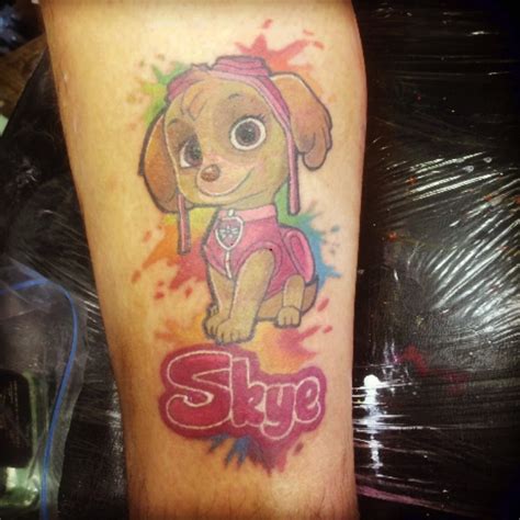 tattoo uploaded by lauren housley mackenzie paw patrol tattoo of skye done today out of my