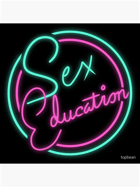 Sex Education Neon Sign Logo Metal Print By Topbean Redbubble