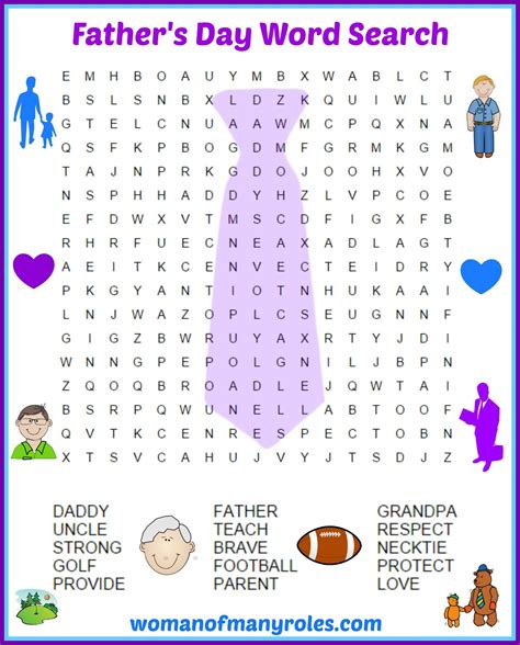 Father's Day Word Search Free Printable