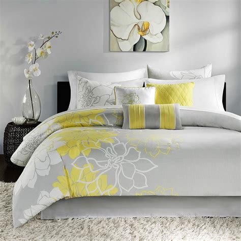 Not include comforter 〖100% cotton fabric〗: Buy 7 Piece Yellow Floral Queen Size Comforter Set ...