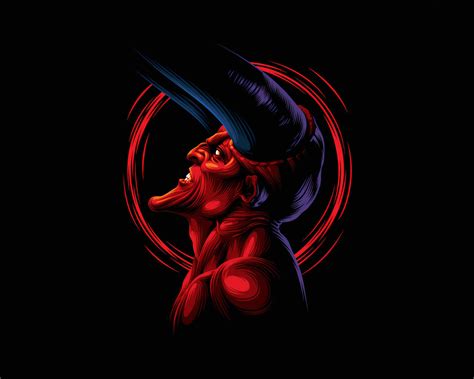 Download Cool Devil Purple Horn Wallpaper